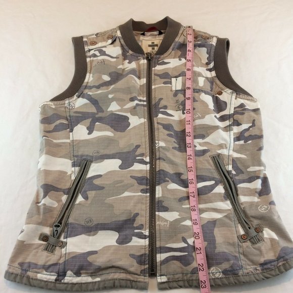 Woodstock Music Festival Vest Army Denim Basic House Green Olive HENDRIX  Zip Up - Picture 9 of 12